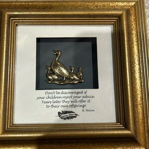 Rosemary Nelson Framed Raising Children’s Saying 7" x 7" w/3-D Ducks (pin)